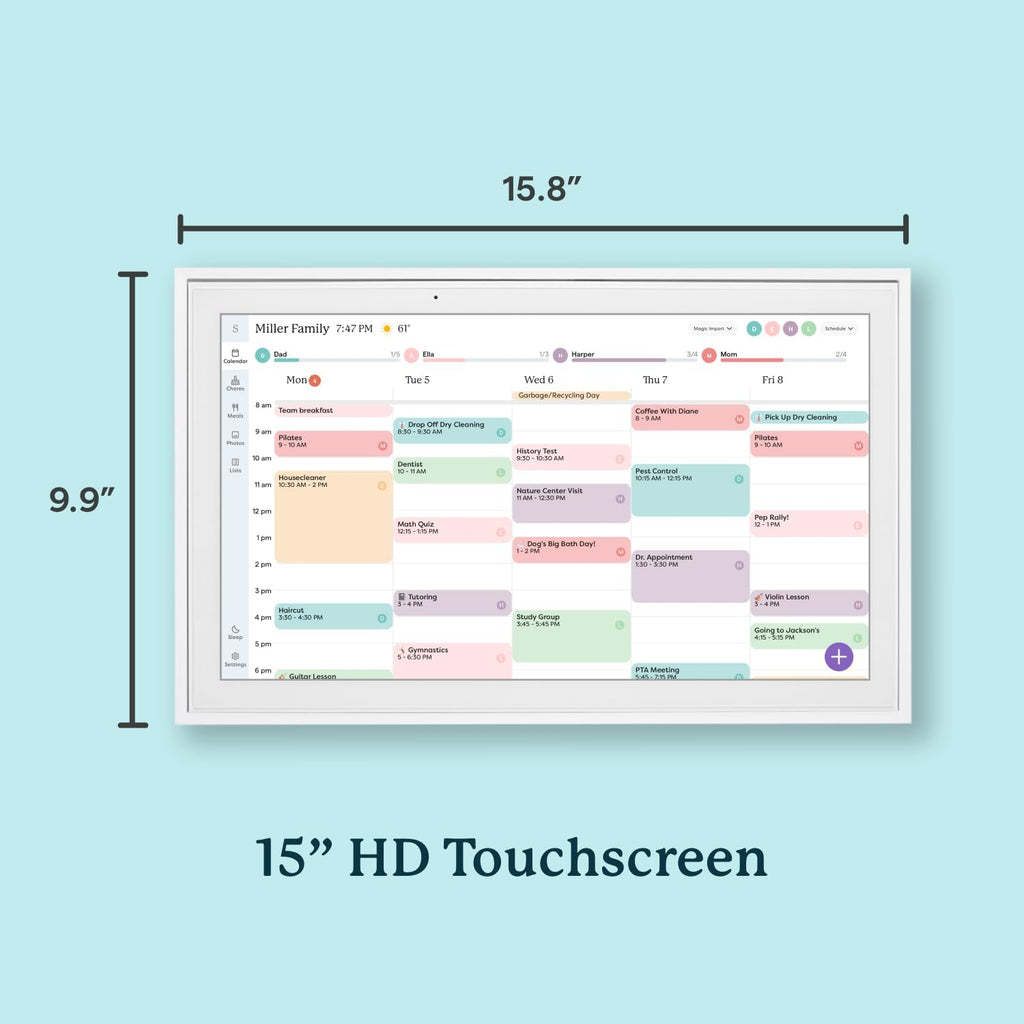 SKYLIGHT 15-Inch Digital Wall Planner & Chore Chart 2025