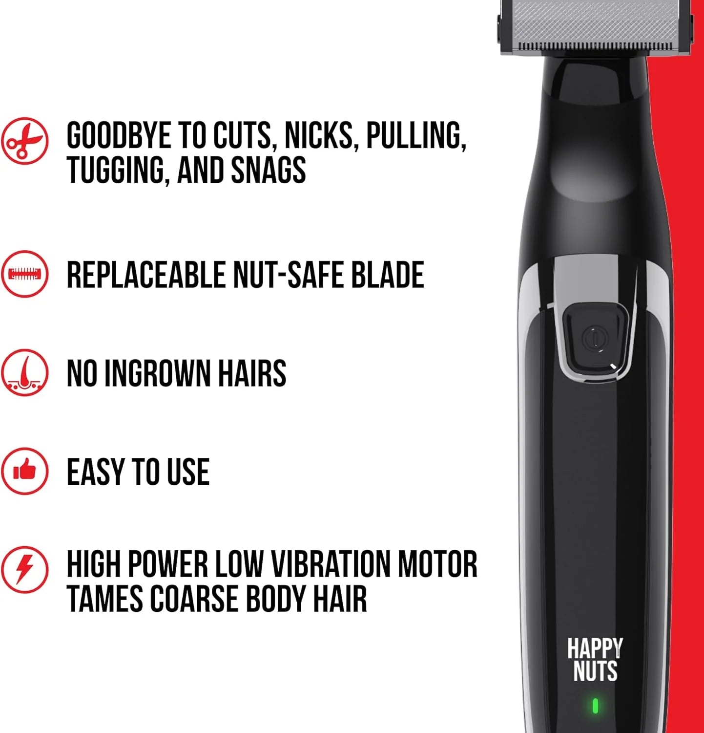 HAPPY NUTS The Ballber锟斤拷 Electric Body Hair Trimmer for Men