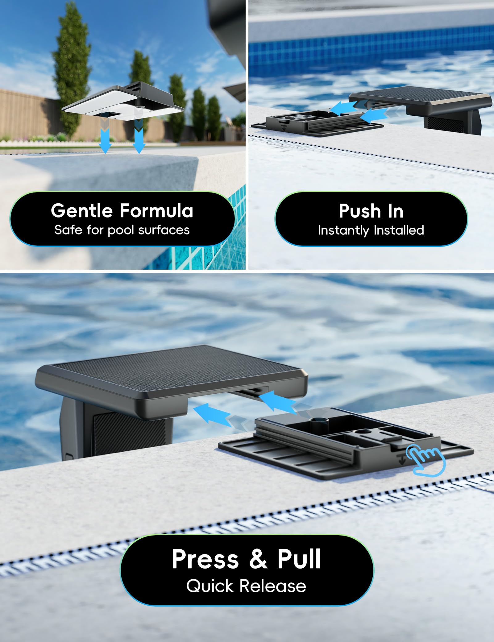 POOLHACKER Solar Pool Lights Only for Steel Wall Above Ground Pool