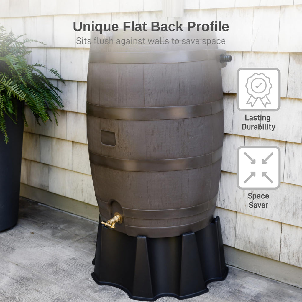 RTS Home Accents 50-Gallon Rain Barrel with Brass Spigot