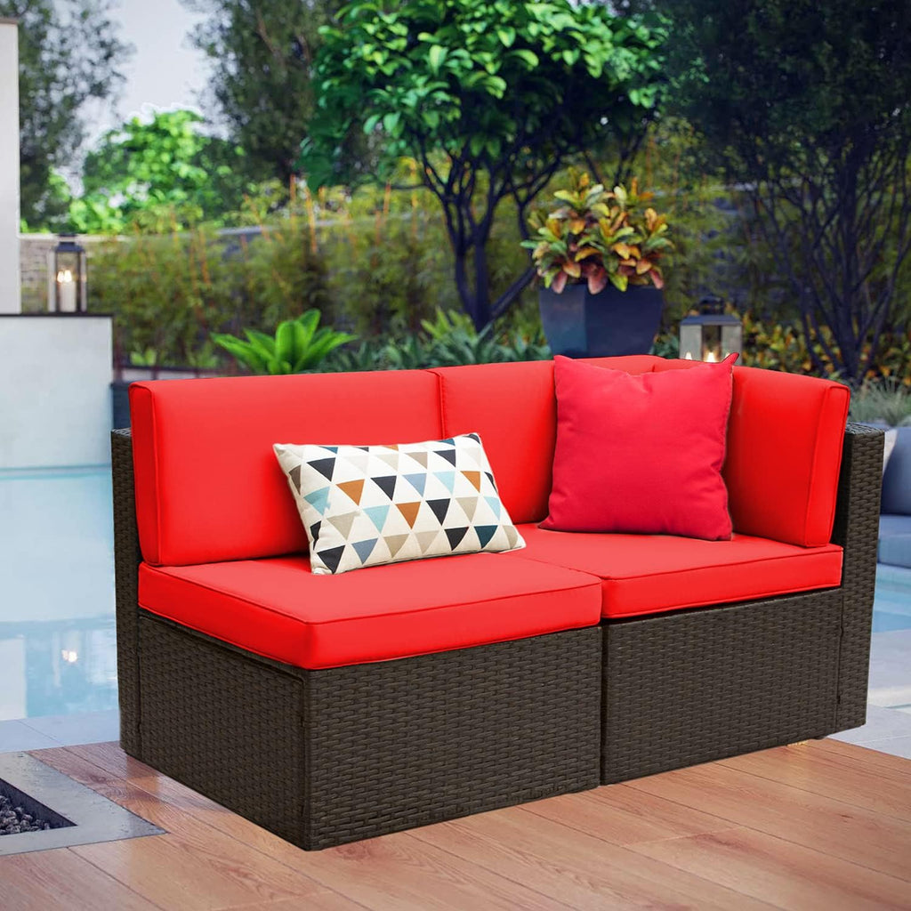 DEVOKO 5 Pieces All-Weather Patio Furniture Set with Cushions