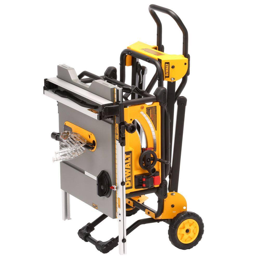 15 Amp Corded 10 in. Job Site Table Saw with Rolling Stand