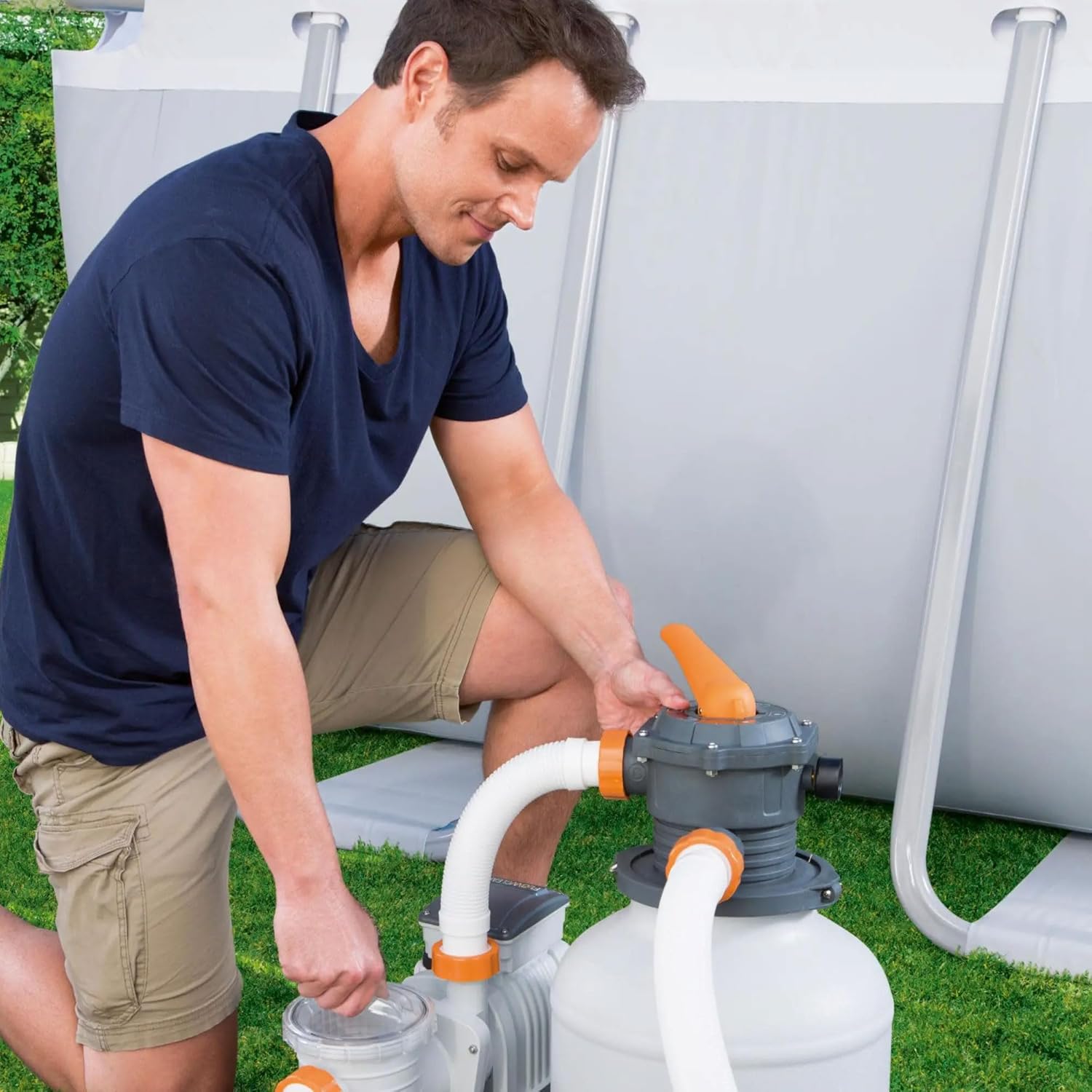 BESTWAY 2,200 Gallon Sand Filter Pump for Above Ground Pools