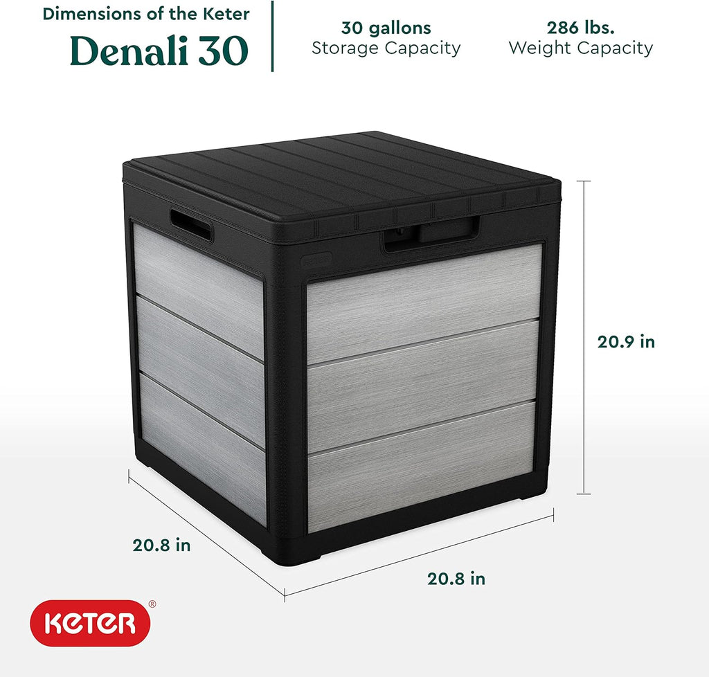 KETER Denali 200 Gallon Resin Deck Box for Outdoor Storage