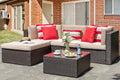 VONGRASIG 5 Piece All-Weather Patio Furniture Set with Ottoman