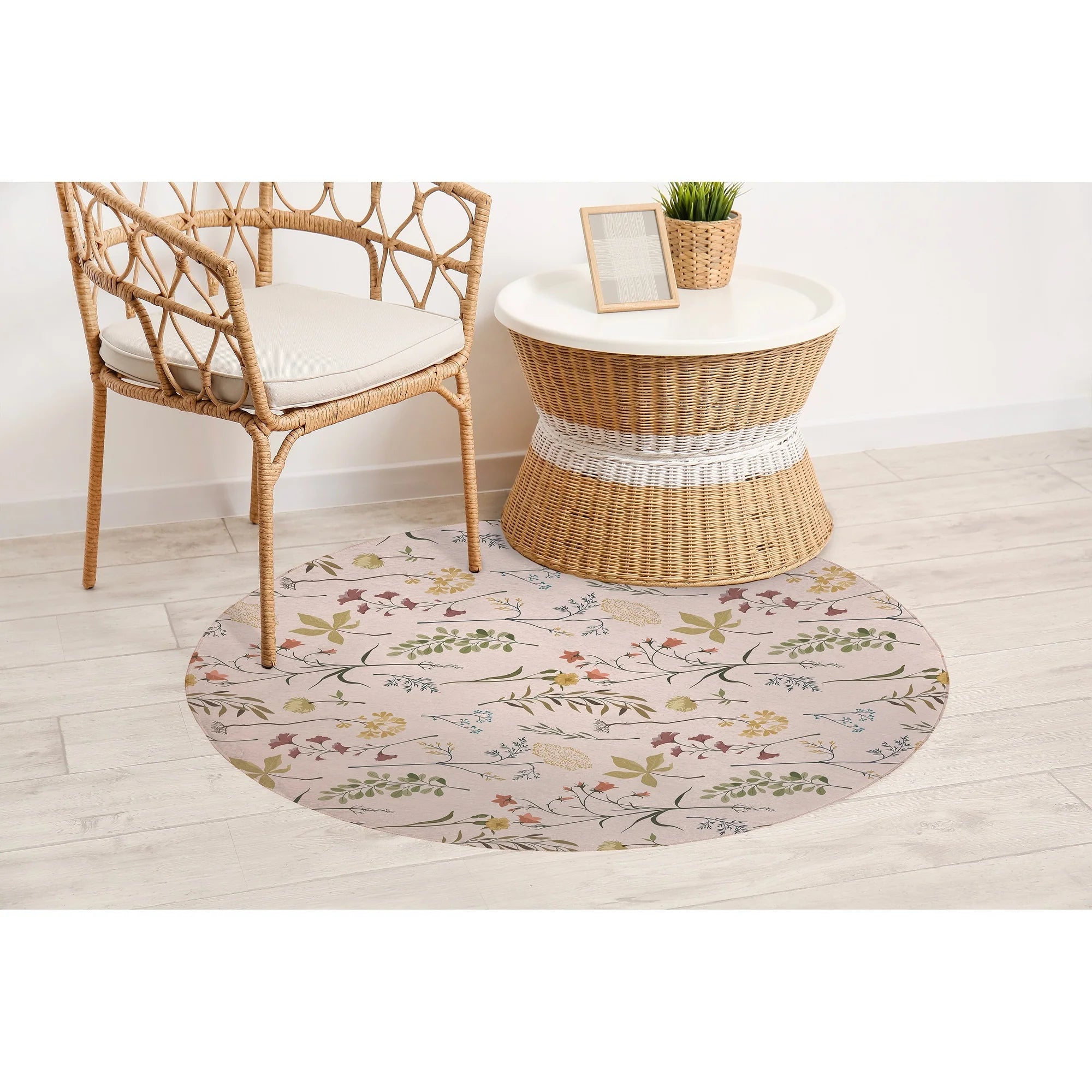 FALL BOTANICALS BLUSH Kitchen Mat By Kavka Designs