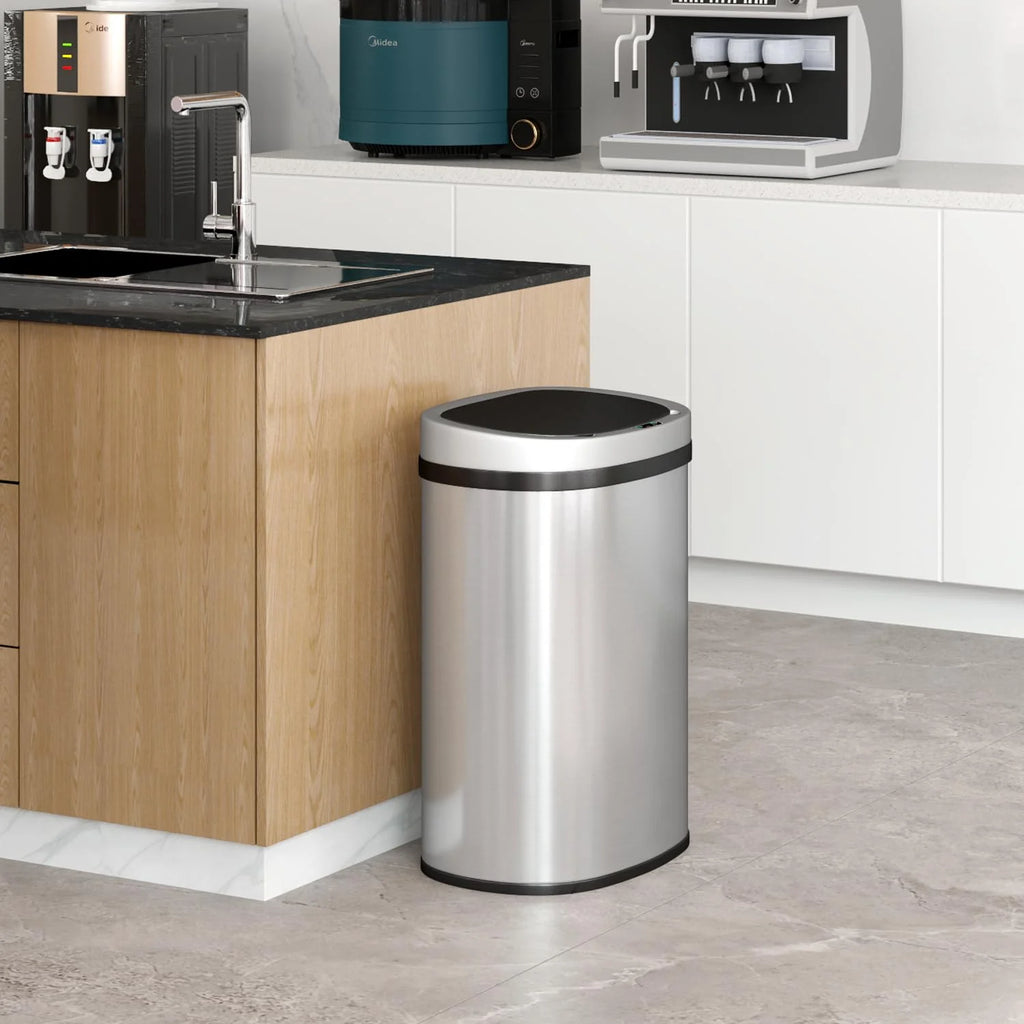 Kitchen Trash Can with Lid, 13 Gallon Automatic Garbage Can