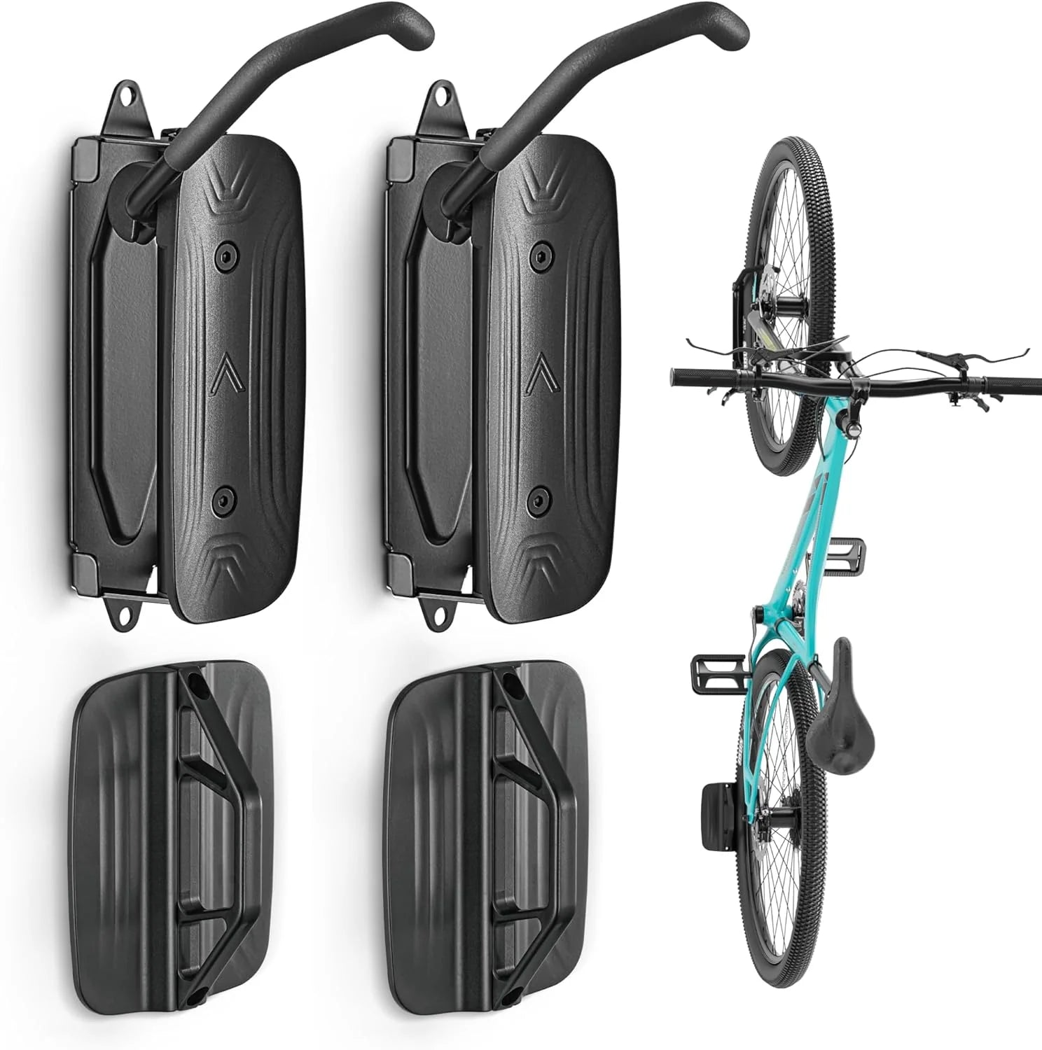 MONTEK Swivel Bike Wall Mount, Bike Hangers for Garage, Holds up to 66lbs,2 Pack