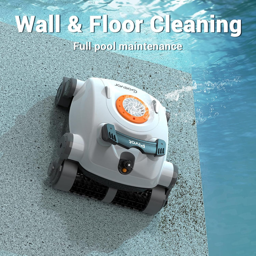 GOSVOR Pivot Cordless Robotic Pool Cleaner - Wall Climbing