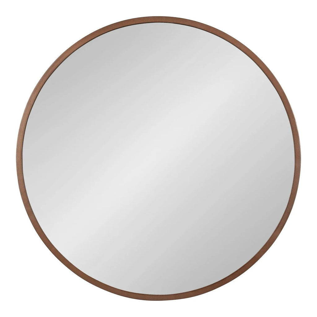 Kate and Laurel Travis Round Wood Accent Wall Mirror