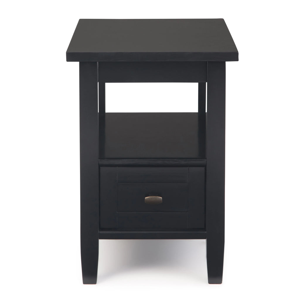 WYNDENHALL Norfolk SOLID WOOD 14 inch Wide Rectangle Transitional Narrow Side Table - 14 Inches wide