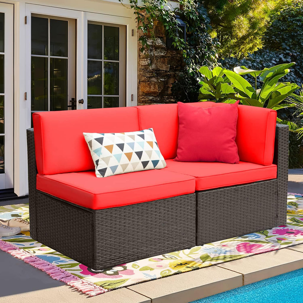 DEVOKO 5 Pieces All-Weather Patio Furniture Set with Cushions