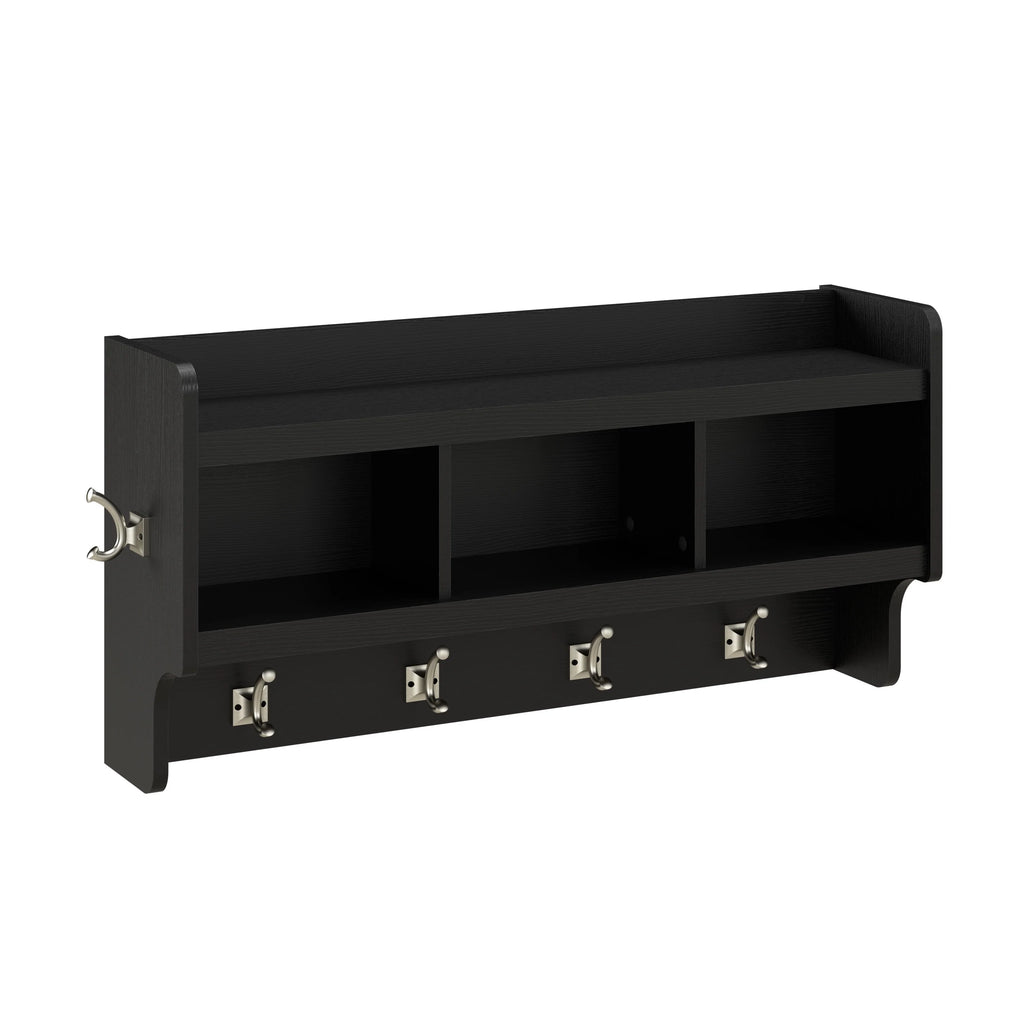 Woodland 40W Wall Mounted Coat Rack with Shelf by Bush Furniture