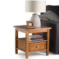 WYNDENHALL Norfolk SOLID WOOD 20 inch Wide Rectangle Transitional End Side Table - 20 inch Wide