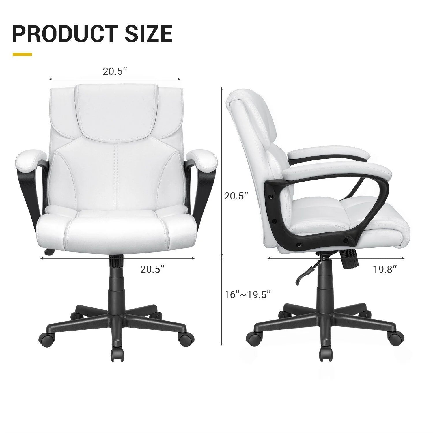 Homall Mid Back Office Chair - Swivel Computer Task Chair