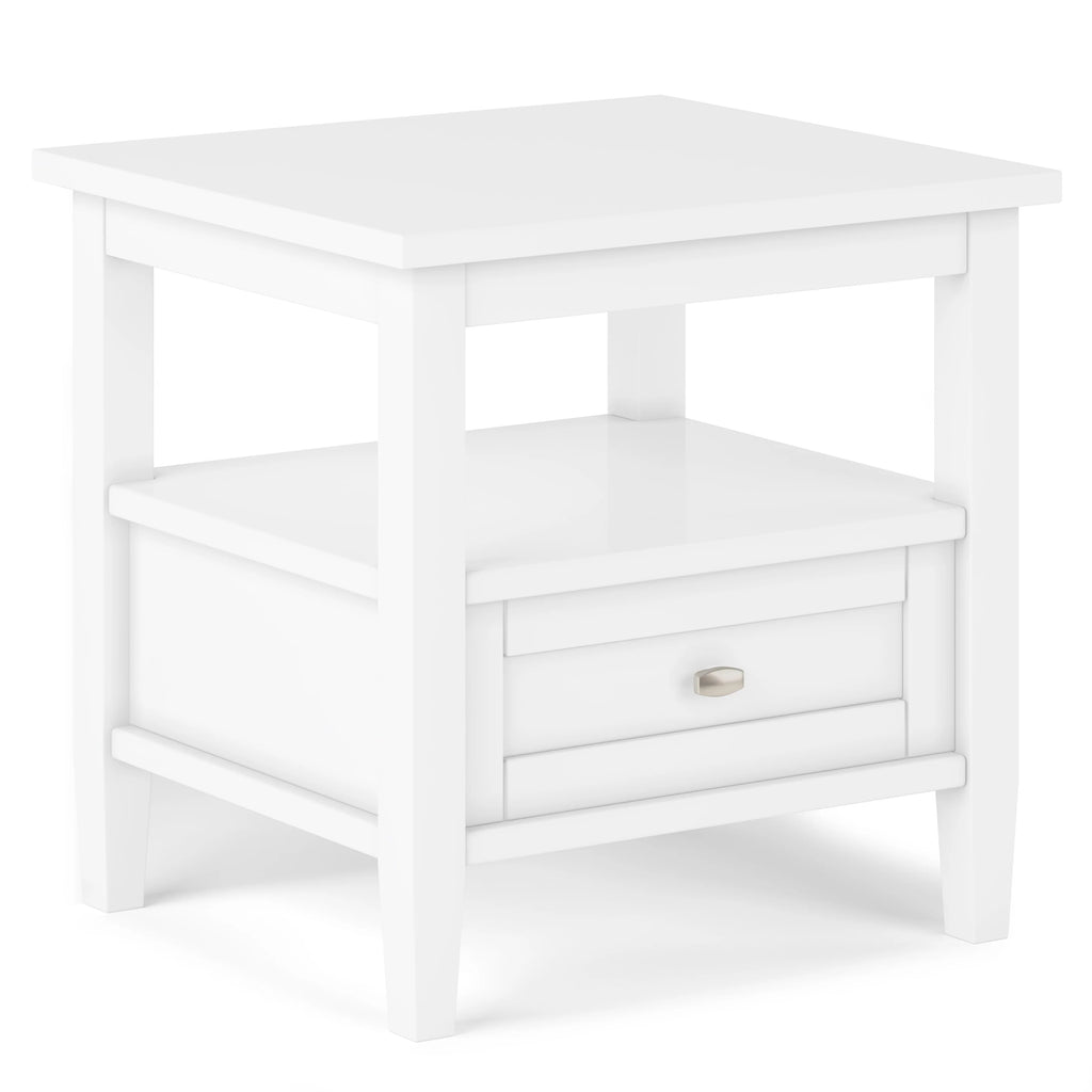 WYNDENHALL Norfolk SOLID WOOD 20 inch Wide Rectangle Transitional End Side Table - 20 inch Wide