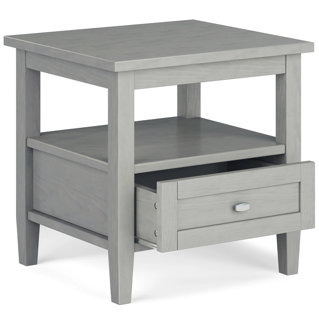 WYNDENHALL Norfolk SOLID WOOD 20 inch Wide Rectangle Transitional End Side Table - 20 inch Wide