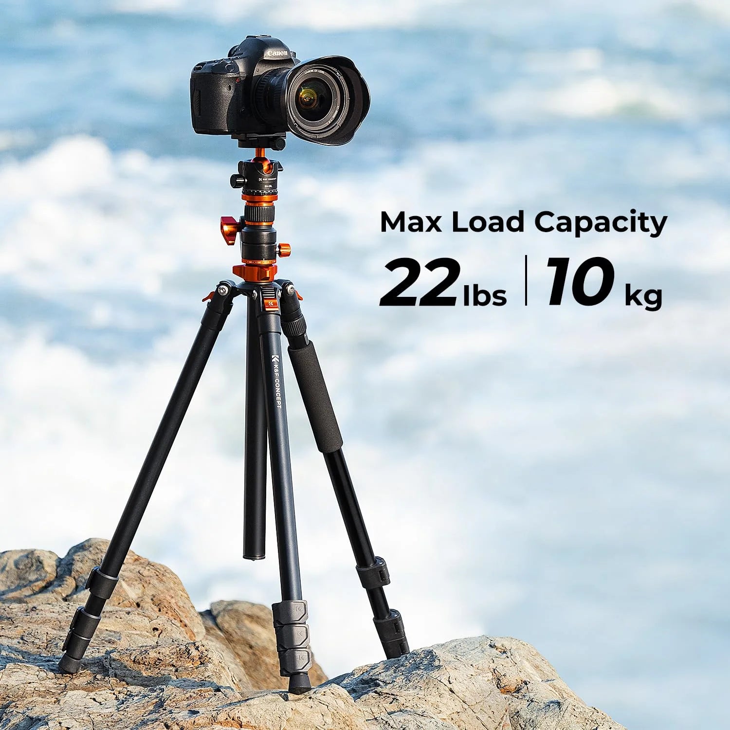 K&F CONCEPT 90'' Ultra High Camera Tripod with Metal Ball Head