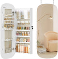 SONGMICS Jewelry Organizer, LED Jewelry Cabinet Wall/Door Mounted