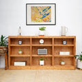 Concepts in Wood Triple Wide Wood Bookcase, 9 Shelf, 36 inch Tall