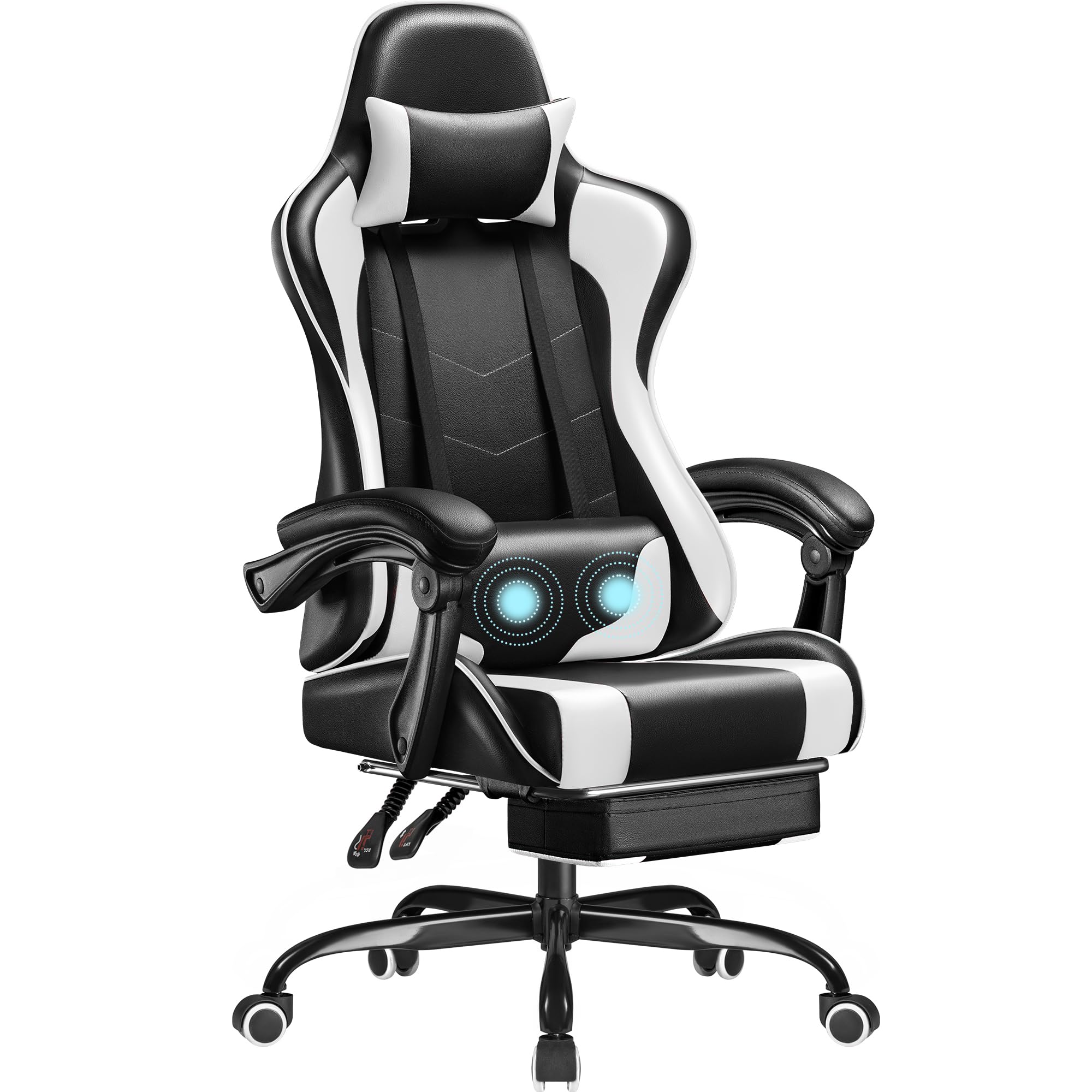 HOMALL Gaming Chair with Footrest and Massage Support