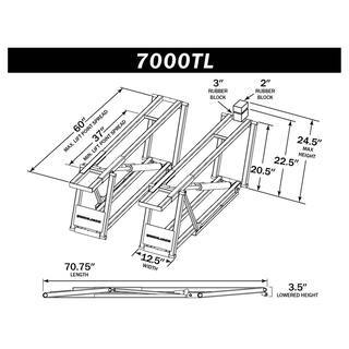 7000TL Portable Car Lift for Trucks & SUVs, 7000 lbs Capacity